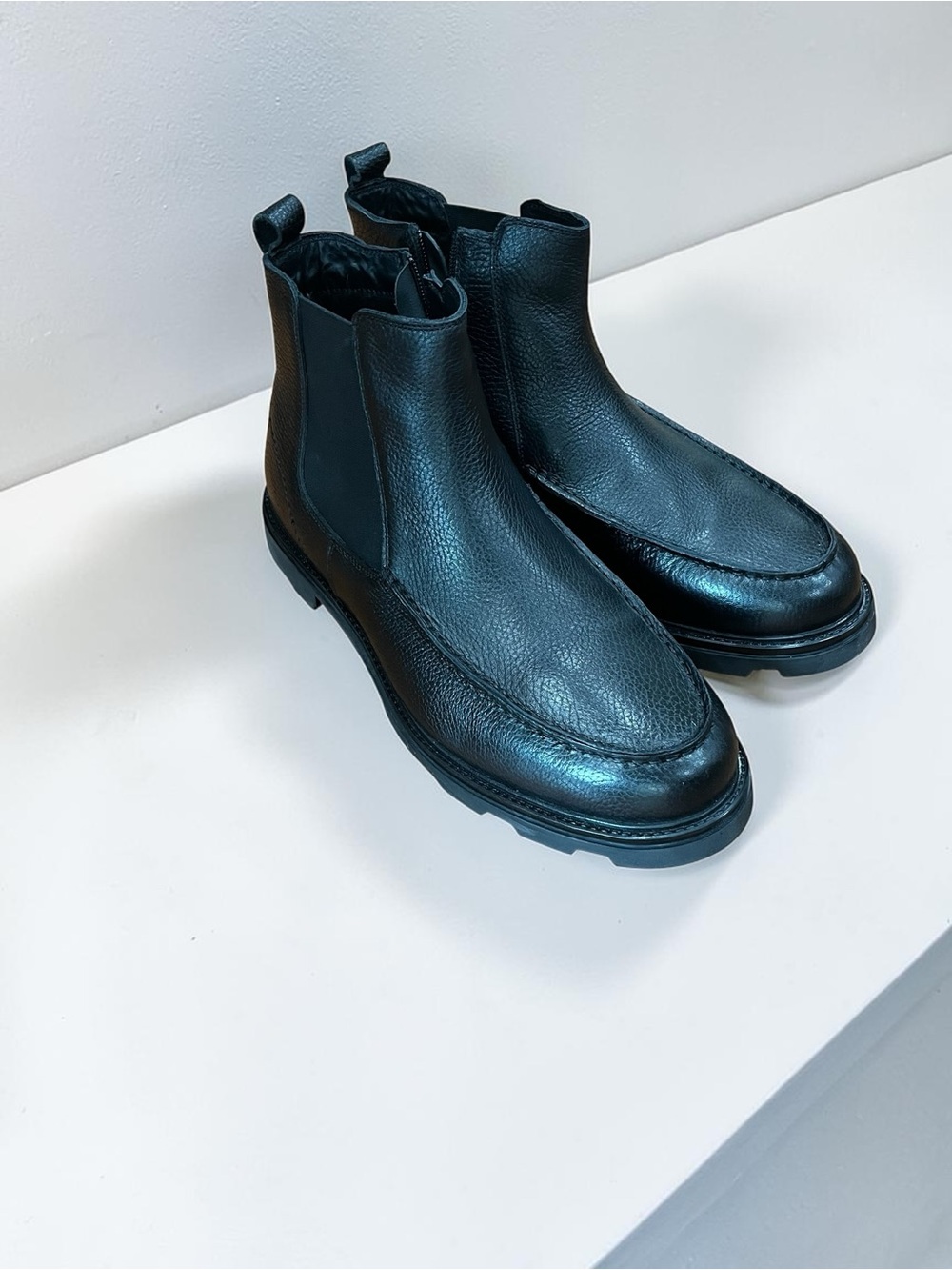Anthony Veer Dwayne Men's Black Leather Chelsea Boots - Sleek Slip-On Design-13